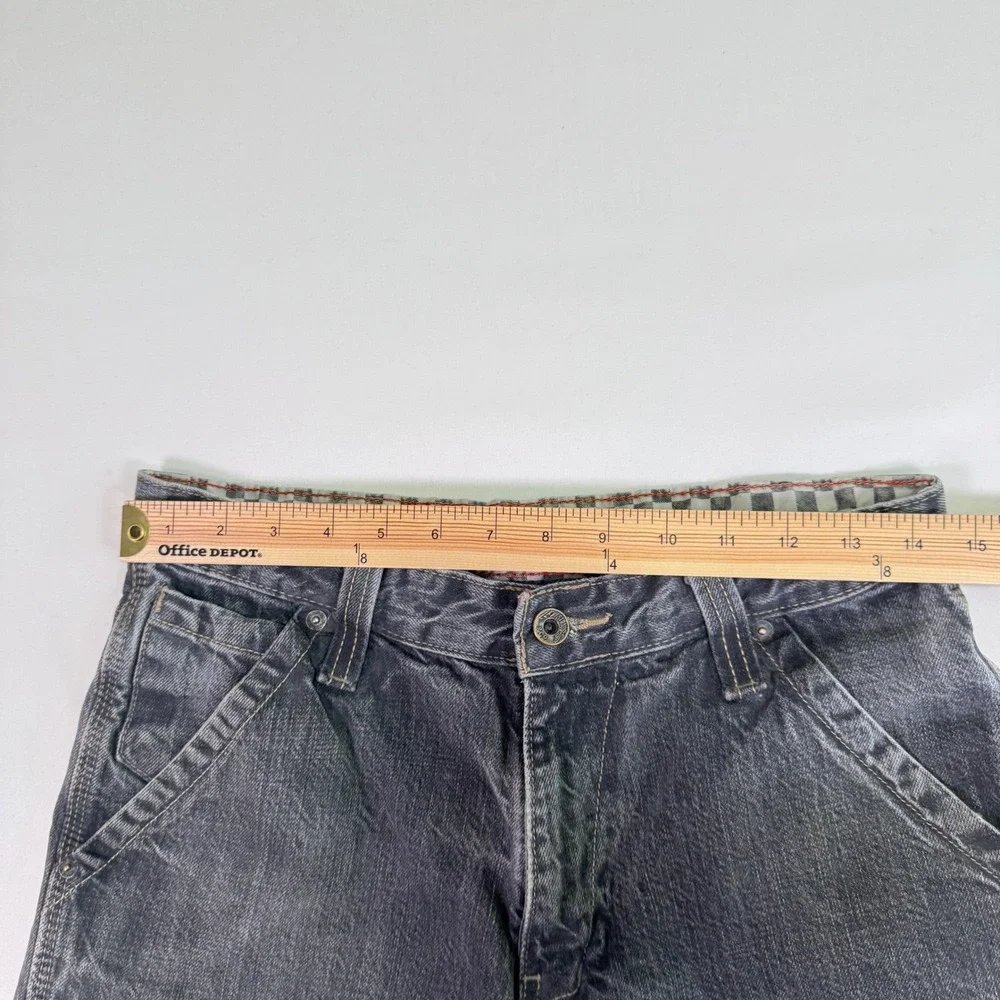 Levi Skater Jorts Youth 16 Regular Grey Carpenter Wide Leg Shorts 90s Grunge W28